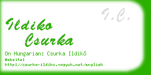 ildiko csurka business card