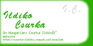 ildiko csurka business card